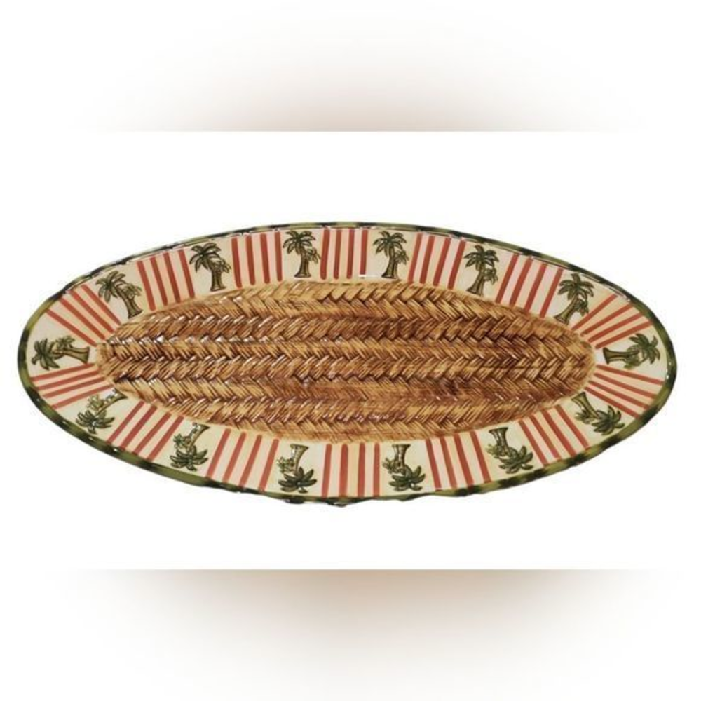 Large Hand Painted Serving Platter‎